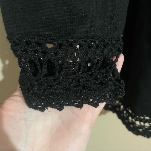 Lane Bryant Lace Trim Cardigan in Black - Picture 3 of 4